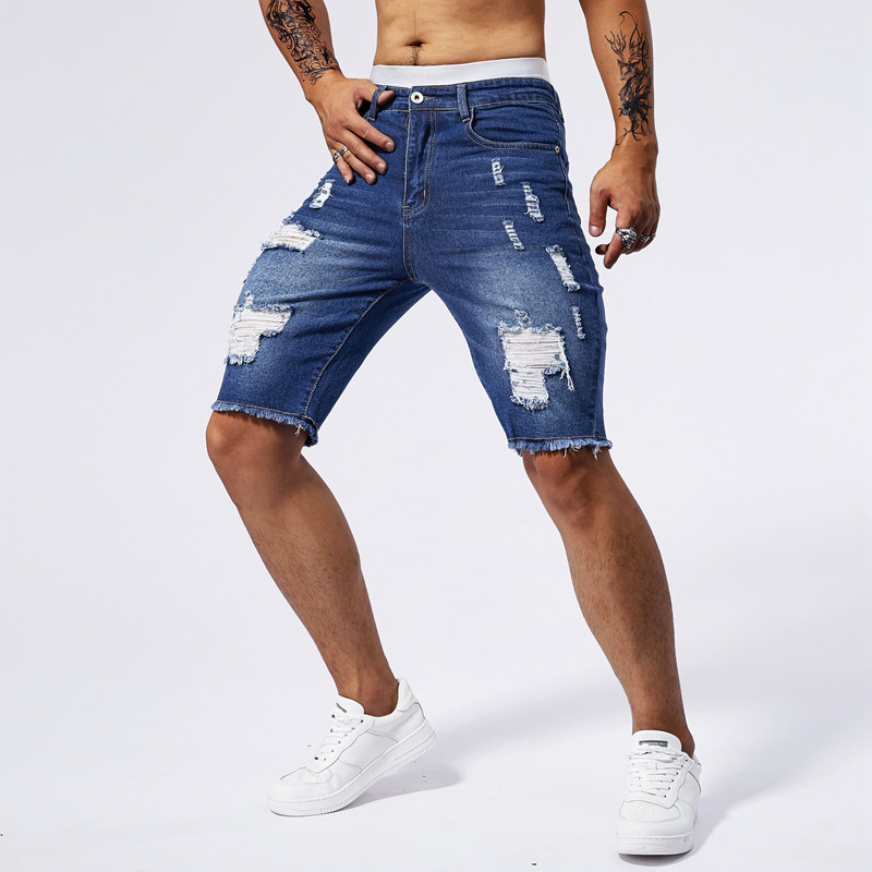 2025 Summer New Men's Ripped D - Streetwear Brand Denim ulasan dan harga